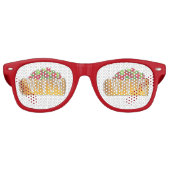 Chimichanga Tex Mex Zuidwest voedsel Burrito Retro Zonnebril (Voorkant)