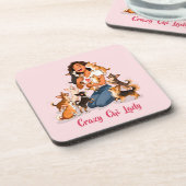 Chimigos - Crazy Chi Lady - Chihuahua  Bier Onderzetter (Linkerzijde)