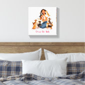 Chimigos - Crazy Chi Lady - Chihuahua Canvas Afdruk (Insitu (Slaapkamer))
