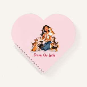 Chimigos - Crazy Chi Lady - Chihuahua Hart Notitieboek
