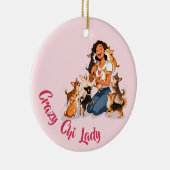 Chimigos - Crazy Chi Lady - Chihuahua Keramisch Ornament (Rechts)