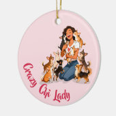 Chimigos - Crazy Chi Lady - Chihuahua Keramisch Ornament (Links)