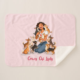 Chimigos - Crazy Chi Lady - Chihuahua Sherpa Deken