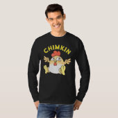 Chimkin Fat Derpy Chicken Meme Chicken Farmer T-shirt (Voorkant volledig)