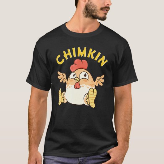Chimkin Fat Derpy Chicken Meme Chicken Farmer T-shirt (Voorkant)