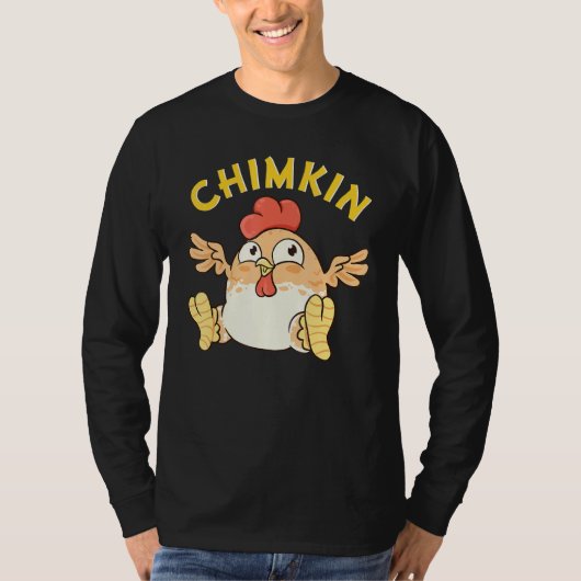 Chimkin Fat Derpy Chicken Meme Chicken Farmer T-shirt (Voorkant)