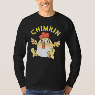 Chimkin Fat Derpy Chicken Meme Chicken Farmer T-shirt
