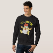 Chimkin Fat Derpy Chicken Meme Chicken Farmer Trui (Voorkant volledig)