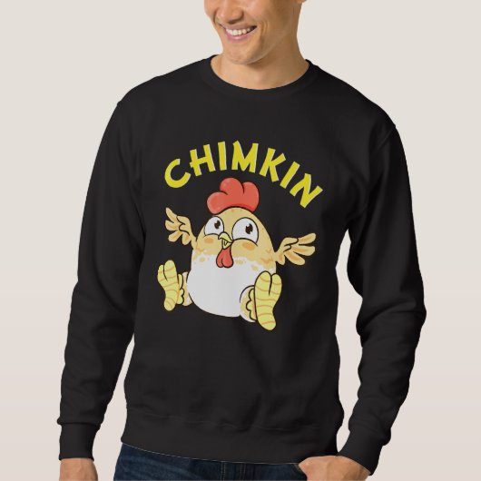 Chimkin Fat Derpy Chicken Meme Chicken Farmer Trui (Voorkant)