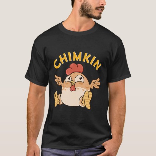 Chimkin Fat Derpy Chicken Meme T-shirt (Voorkant)