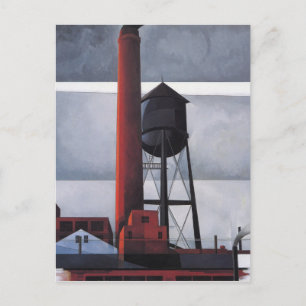 Chimney and Water Tower (door Charles Demuth) Briefkaart
