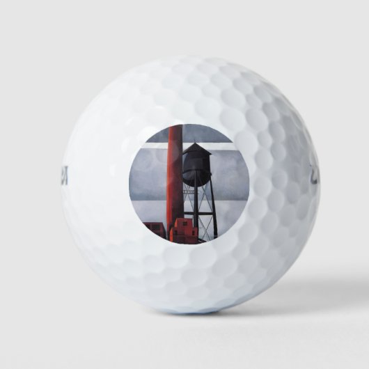 Chimney and Water Tower (door Charles Demuth) Golfballen (Voorkant)