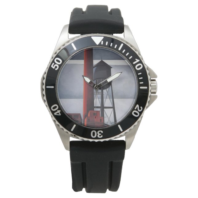 Chimney and Water Tower (door Charles Demuth) Horloge (Voorkant)