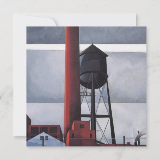 Chimney and Water Tower (door Charles Demuth) Kaart (Voorkant)