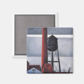 Chimney and Water Tower (door Charles Demuth) Magneet (Voorkant / Achterkant)