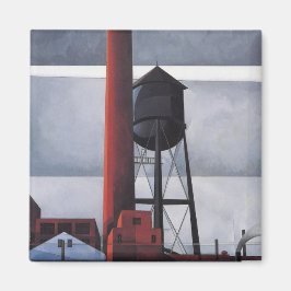 Chimney and Water Tower (door Charles Demuth) Magneet