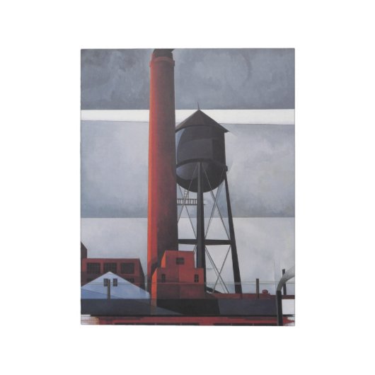 Chimney and Water Tower (door Charles Demuth) Notitieblok (Linkerzijde)
