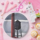 Chimney and Water Tower (door Charles Demuth) Papieren Bordje (Feest)