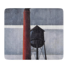 Chimney and Water Tower (door Charles Demuth) Snijplank