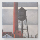 Chimney and Water Tower (door Charles Demuth) Stenen Onderzetter (Voorkant)