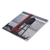 Chimney and Water Tower (door Charles Demuth) Tegeltje (Zijkant)