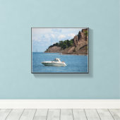 Chimney Bluffs - Lake Ontario Wrapped Canvas Afdruk (Insitu (Houten vloer))