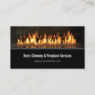 Chimney & Fireplace Services Repairs Business Card Visitekaartje