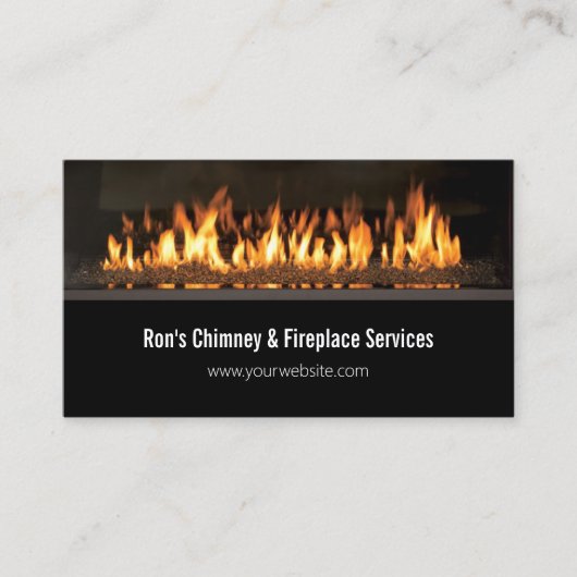 Chimney & Fireplace Services Repareert Visitekaart Visitekaartje (Voorkant)
