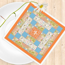 Chimney Quilt Block Paper Napkin Servetten