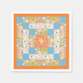 Chimney Quilt Block Paper Napkin Servetten (Voorkant)