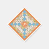 Chimney Quilt Block Paper Napkin Servetten (Hoek)