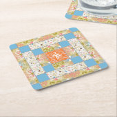 Chimney Quilt Block Paper Onderzetter (Schuin)