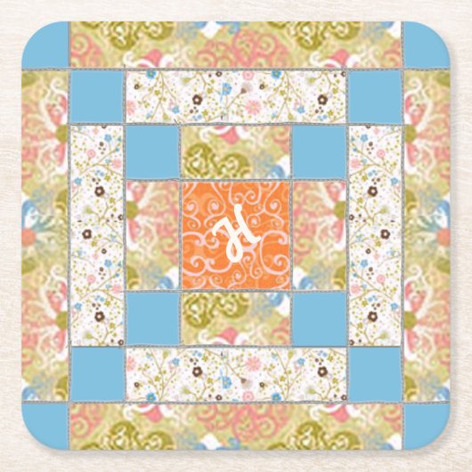 Chimney Quilt Block Paper Onderzetter (Voorkant)