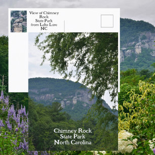 Chimney Rock Mountain van Lake Lure NC Briefkaart