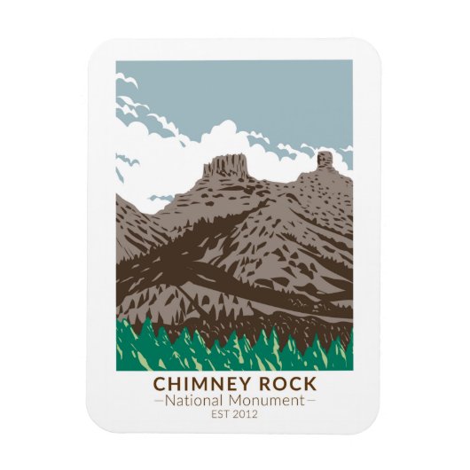 Chimney Rock National Monument Colorado  Magneet (Verticaal)