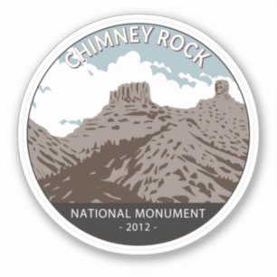 Chimney Rock National Monument Colorado  Sticker