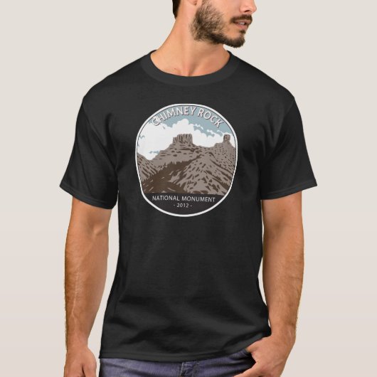 Chimney Rock National Monument Colorado  T-shirt (Voorkant)