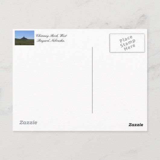 Chimney Rock, Nebraska Briefkaart (Achterkant)