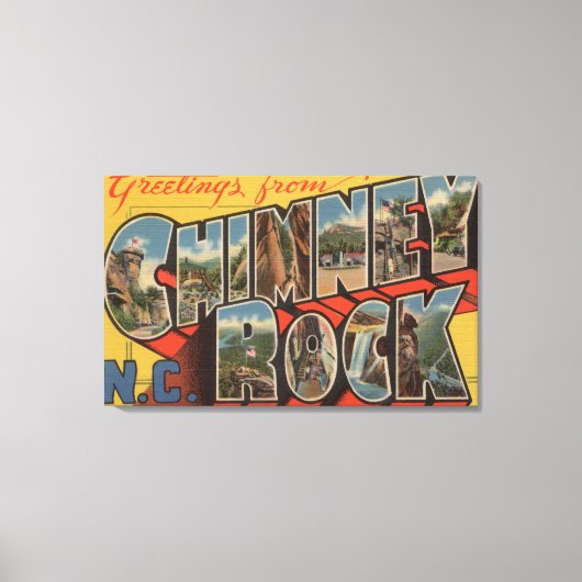 Chimney Rock, North Carolina Canvas Afdruk (Voorkant)
