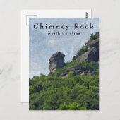 Chimney Rock North Carolina Mountain Briefkaart (Voorkant / Achterkant)