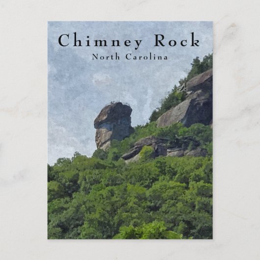 Chimney Rock North Carolina Mountain Briefkaart (Voorkant)