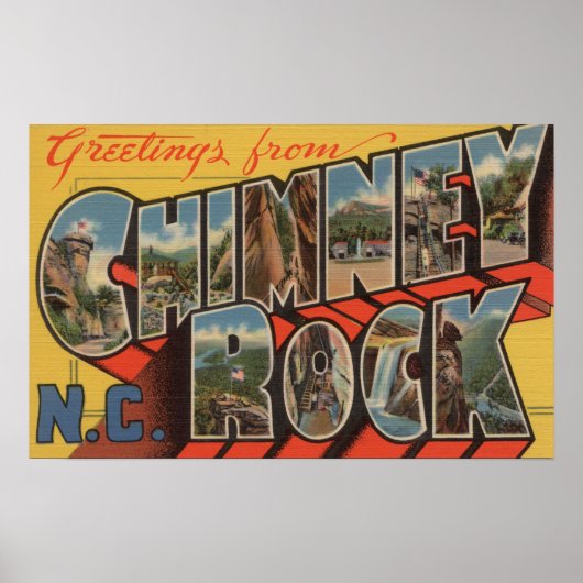 Chimney Rock, North Carolina Poster (Voorkant)