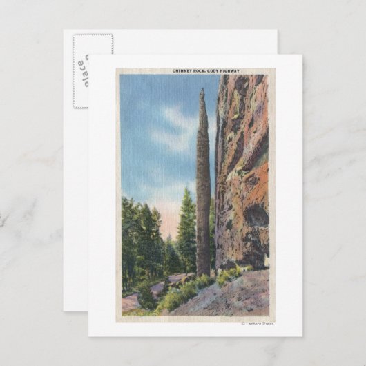 Chimney Rock op Cody Highway, Montana Uitzicht Briefkaart (Voorkant / Achterkant)