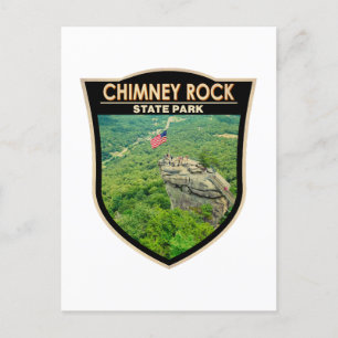 Chimney Rock State Park North Carolina Badge Briefkaart