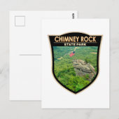 Chimney Rock State Park North Carolina Badge Briefkaart (Voorkant / Achterkant)