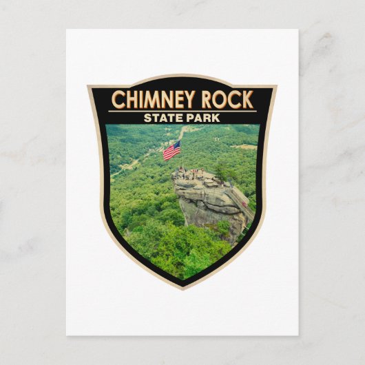 Chimney Rock State Park North Carolina Badge Briefkaart (Voorkant)