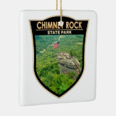 Chimney Rock State Park North Carolina Badge Keramisch Ornament (Rechts)
