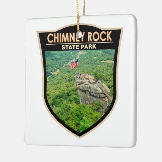 Chimney Rock State Park North Carolina Badge Keramisch Ornament (Links)