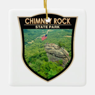 Chimney Rock State Park North Carolina Badge Keramisch Ornament