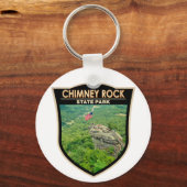 Chimney Rock State Park North Carolina Badge Sleutelhanger (Voorkant)
